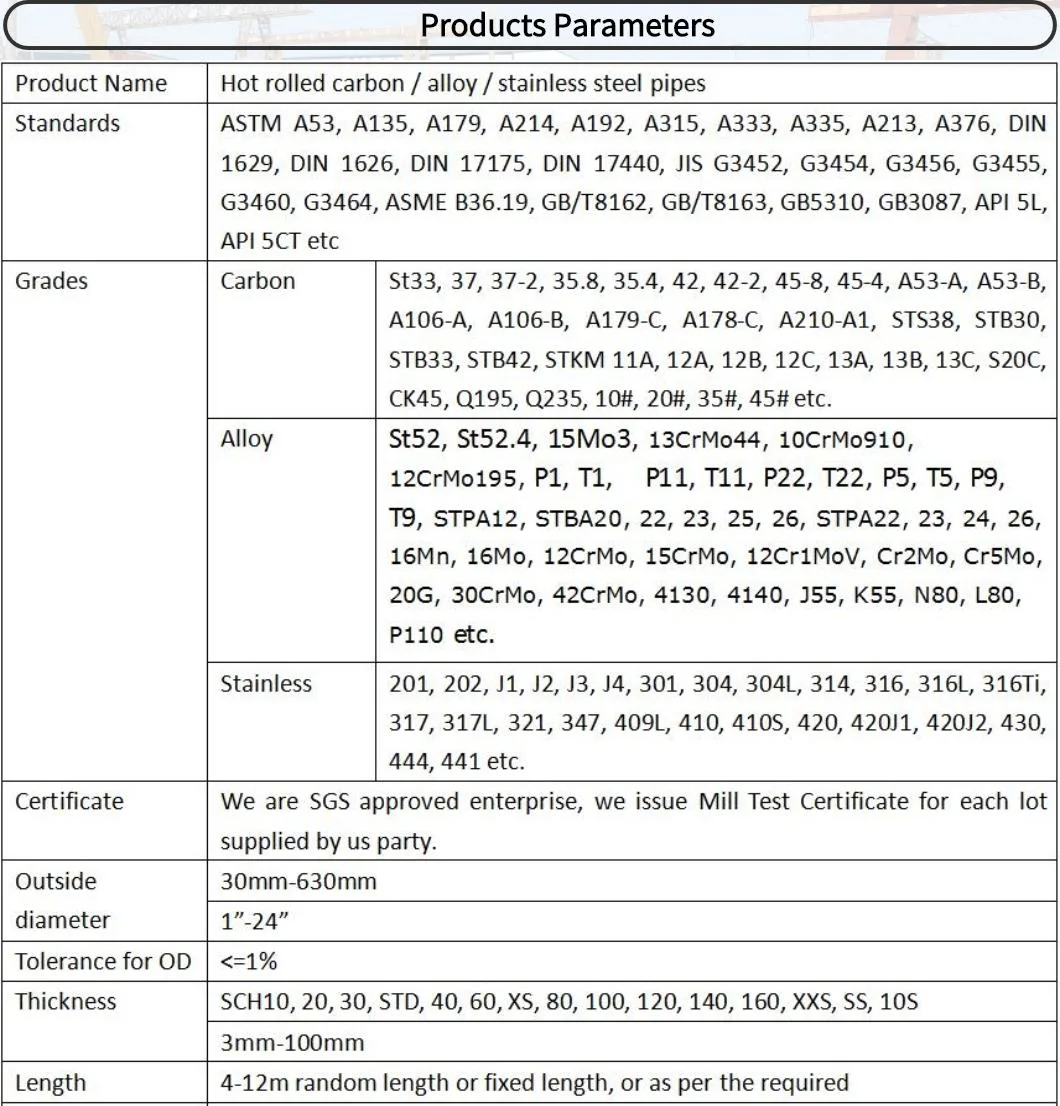 Stock Oil and Gas Steel Line Pipe API 5L Psl2 X42/X46/X60/X70 DN 400 Seamless Carbon Steel Pipe